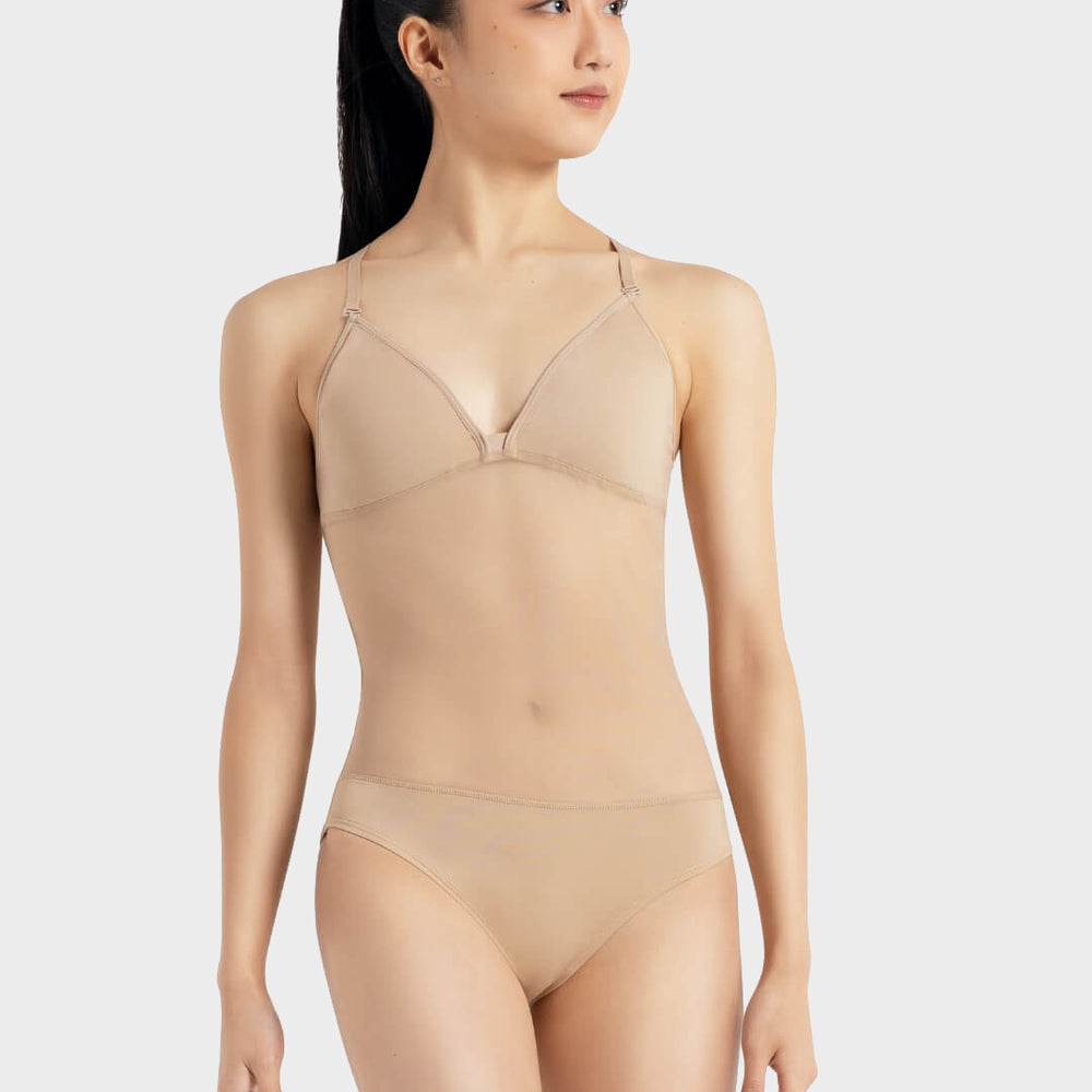 
                      
                        Plunge Neck Mesh Midriff Leotard
                      
                    