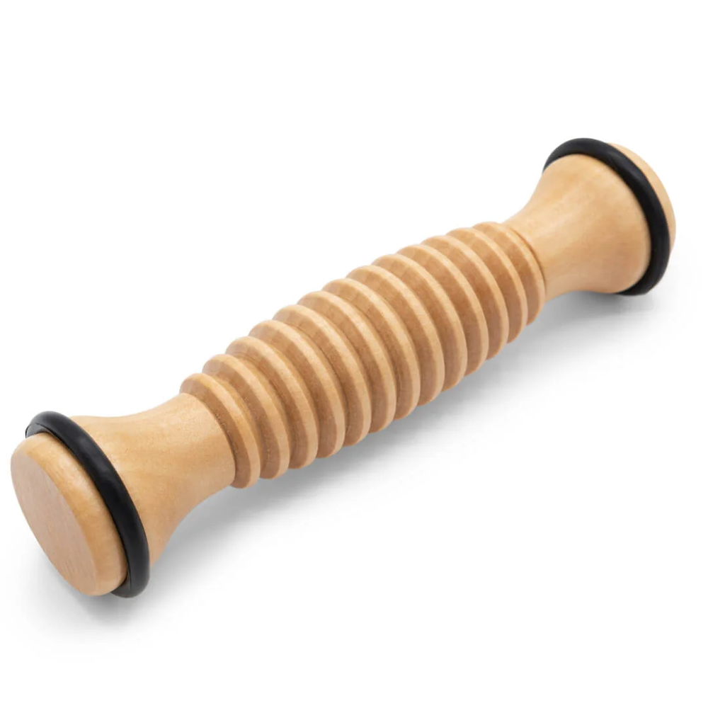 A wood footsie roller