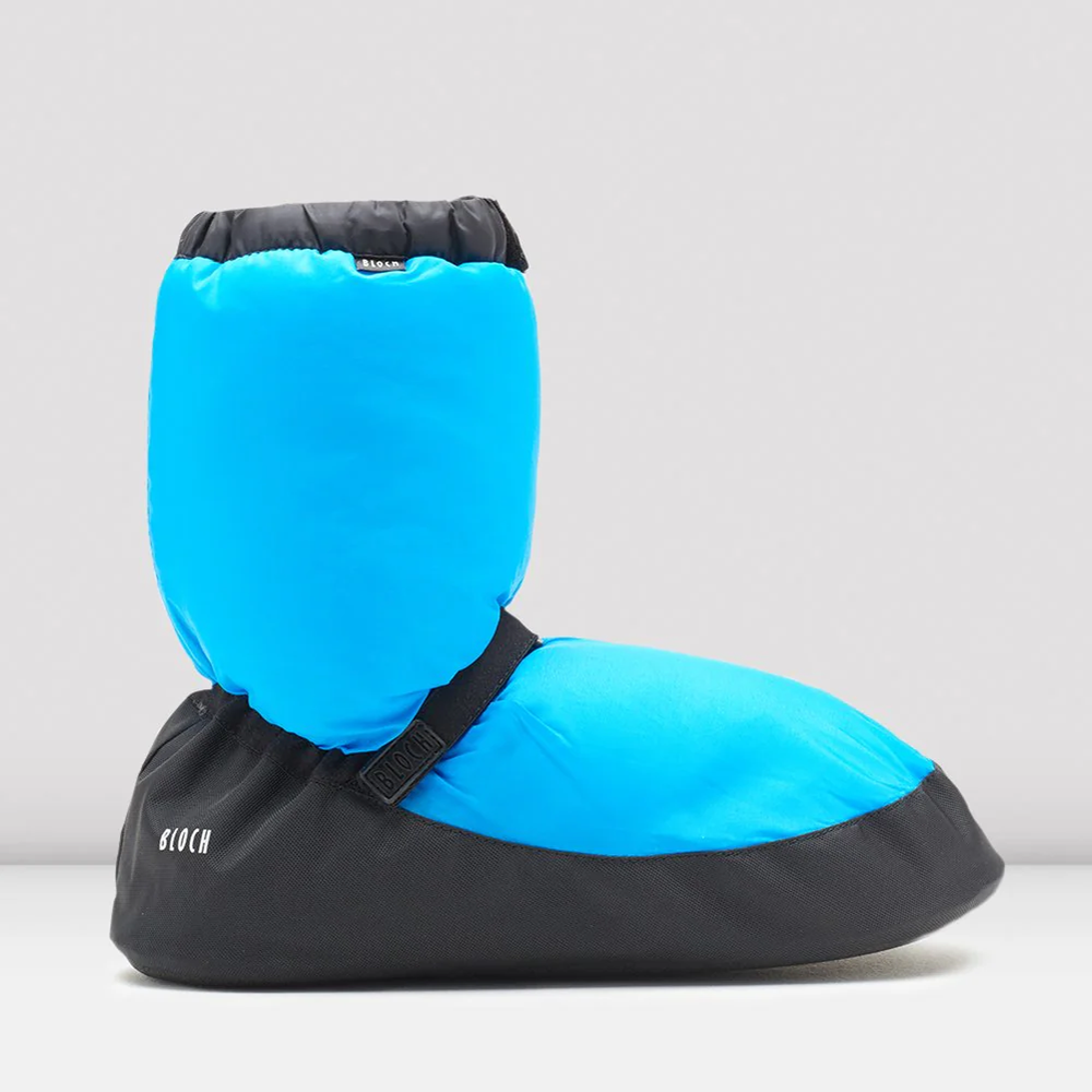 
                      
                        Blue and black booties on a grey background
                      
                    